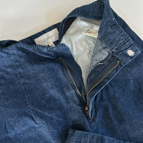 The GREAT The Sculpted Trouser Pleated in Rinse Wash Flare Wide Leg size 28 - Picture 8 of 12